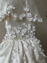 IVORY MIKADO SILK DRESS