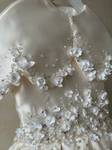 IVORY MIKADO SILK DRESS