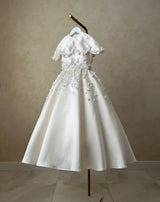 IVORY MIKADO SILK DRESS