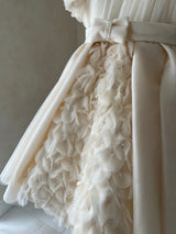 Dress with flower petals