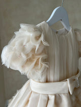 Dress with flower petals