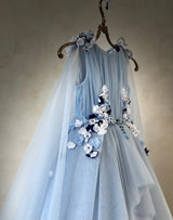 BLUE VIOLET FLOWER dress