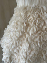 Dress with flower petals