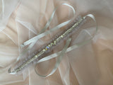 ROSE GREY PEARL HAIR RIBBON