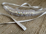 ROSE GREY PEARL HAIR RIBBON