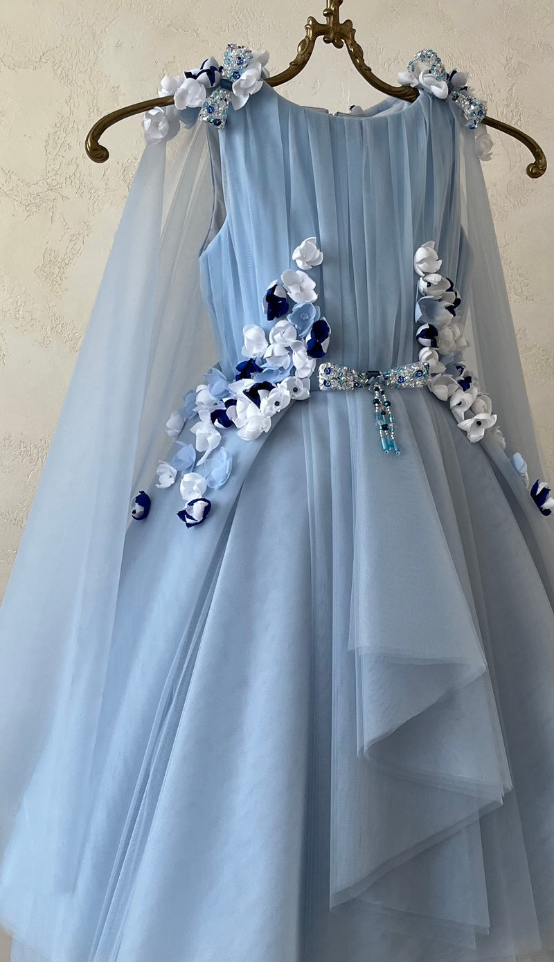 BLUE VIOLET FLOWER dress