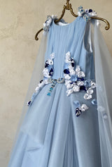 BLUE VIOLET FLOWER dress